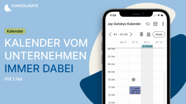 Kalender vom Unternehmen immer dabei (mit Lisa)